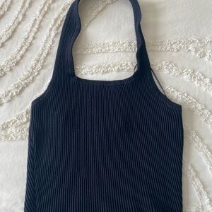 GB Black Ribbed Knit Top Small black